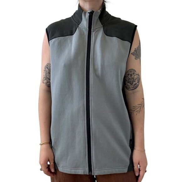 Smartwool Mens Gray Merino Wool Lightweight Windbreaker Hiking Full Zip Vest XL - Picture 5 of 7